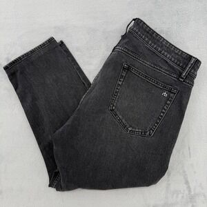Rag Bone Fit 3 Athletic Jeans Dark Wash Denim Charcoal Size Women's 34W 32L **‎